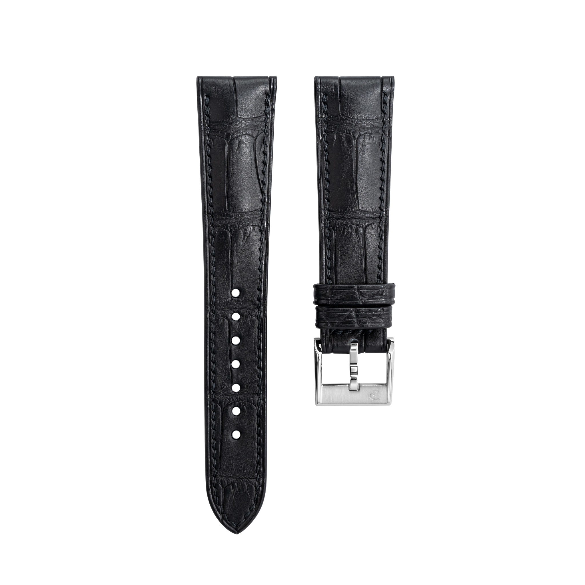 Alligator Signature Strap Matte Black by Delugs Alligator Signature Strap Matte Black by Delugs