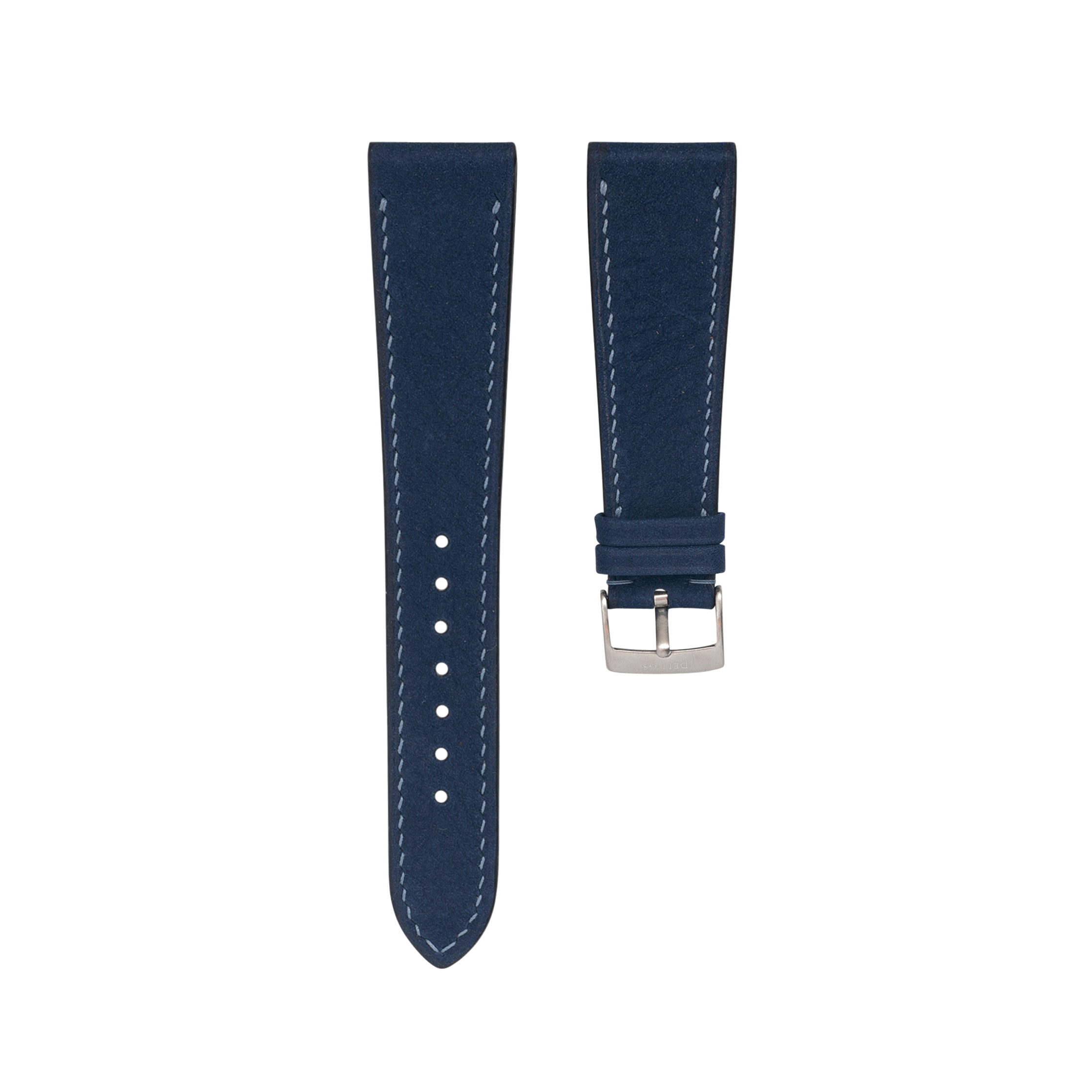 Nubuck Slim Strap Navy by Delugs