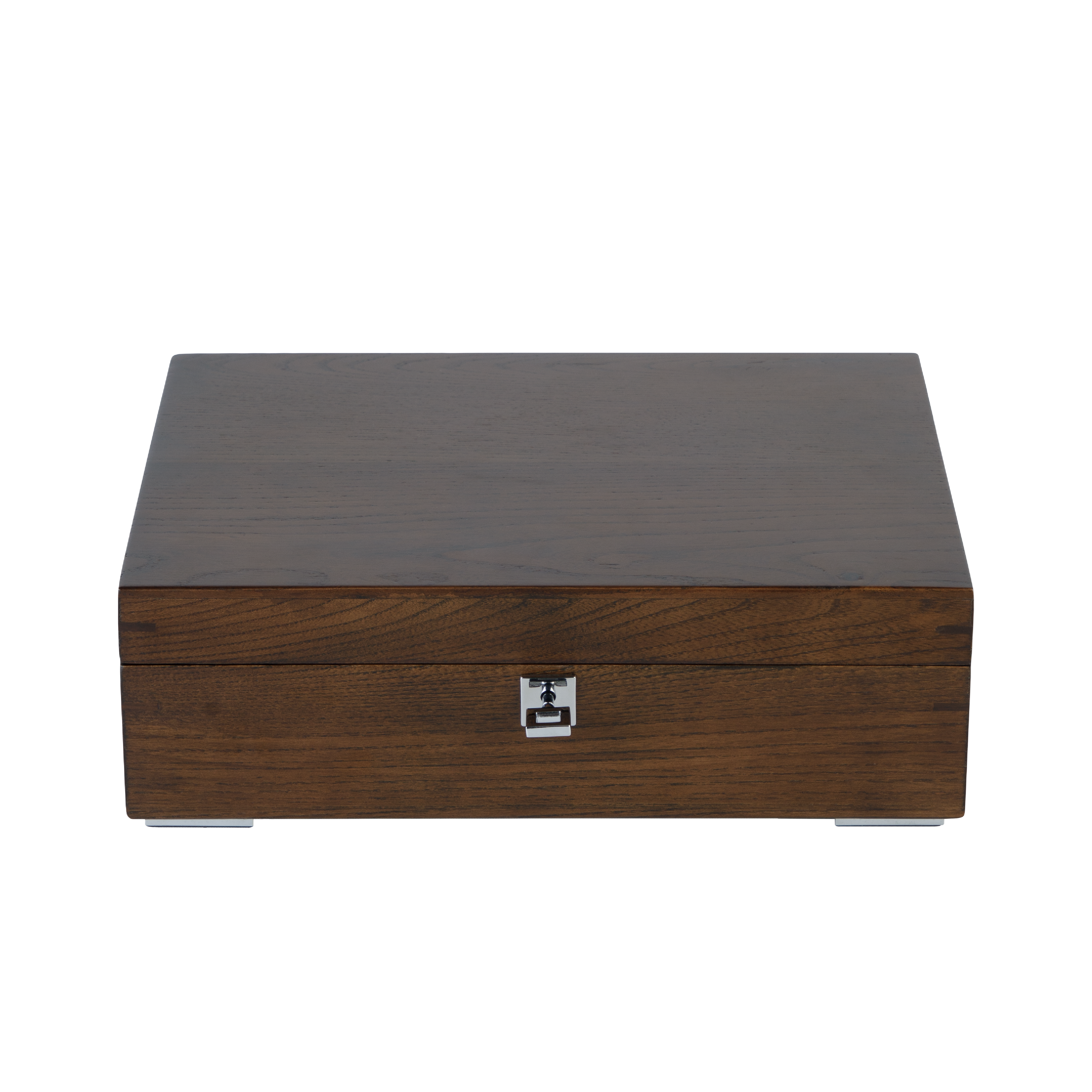 A luxury Black-Walnut Solid Wood Watch Box. Holds ten watches.