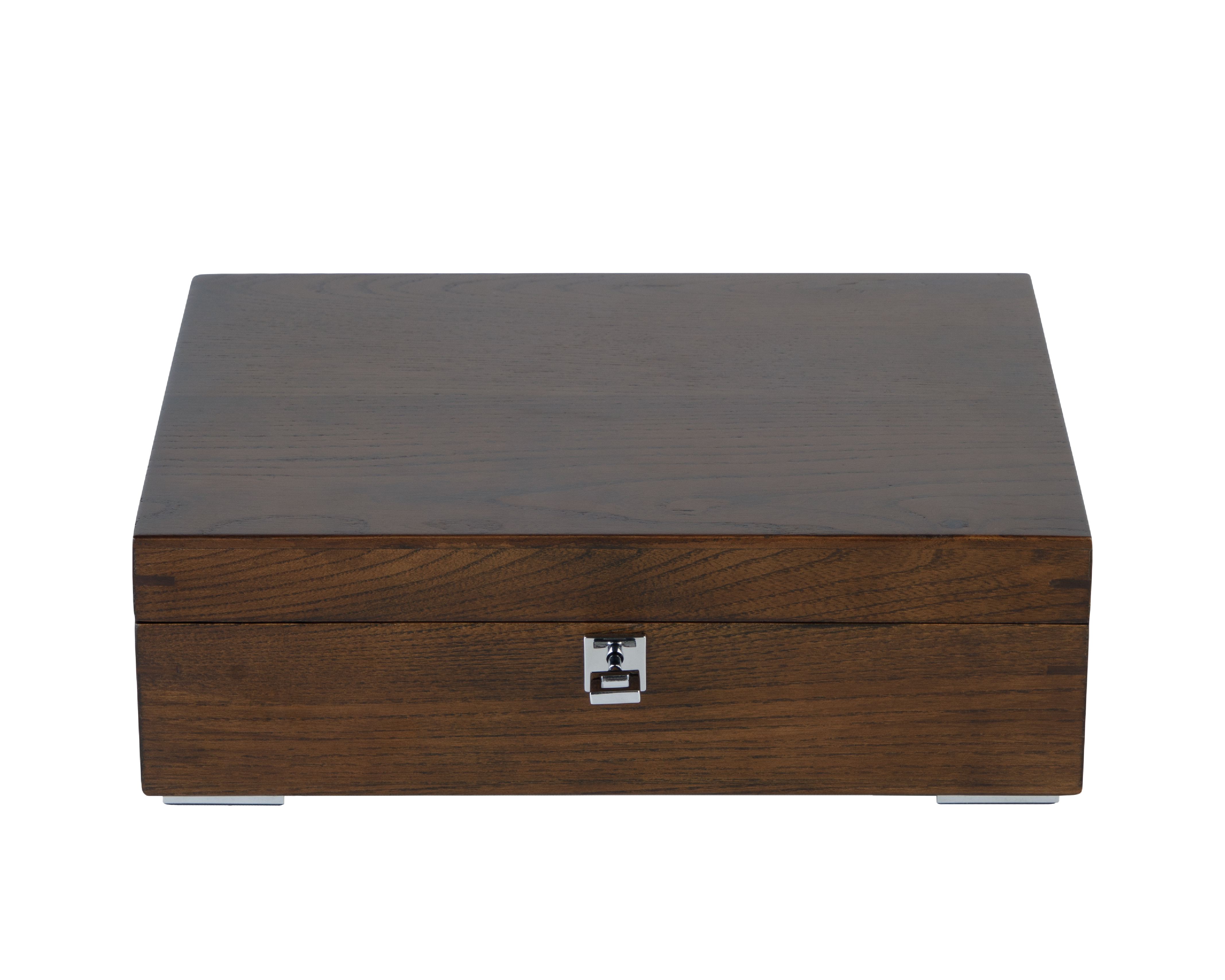 A luxury Black-Walnut Solid Wood Watch Box. Holds ten watches.