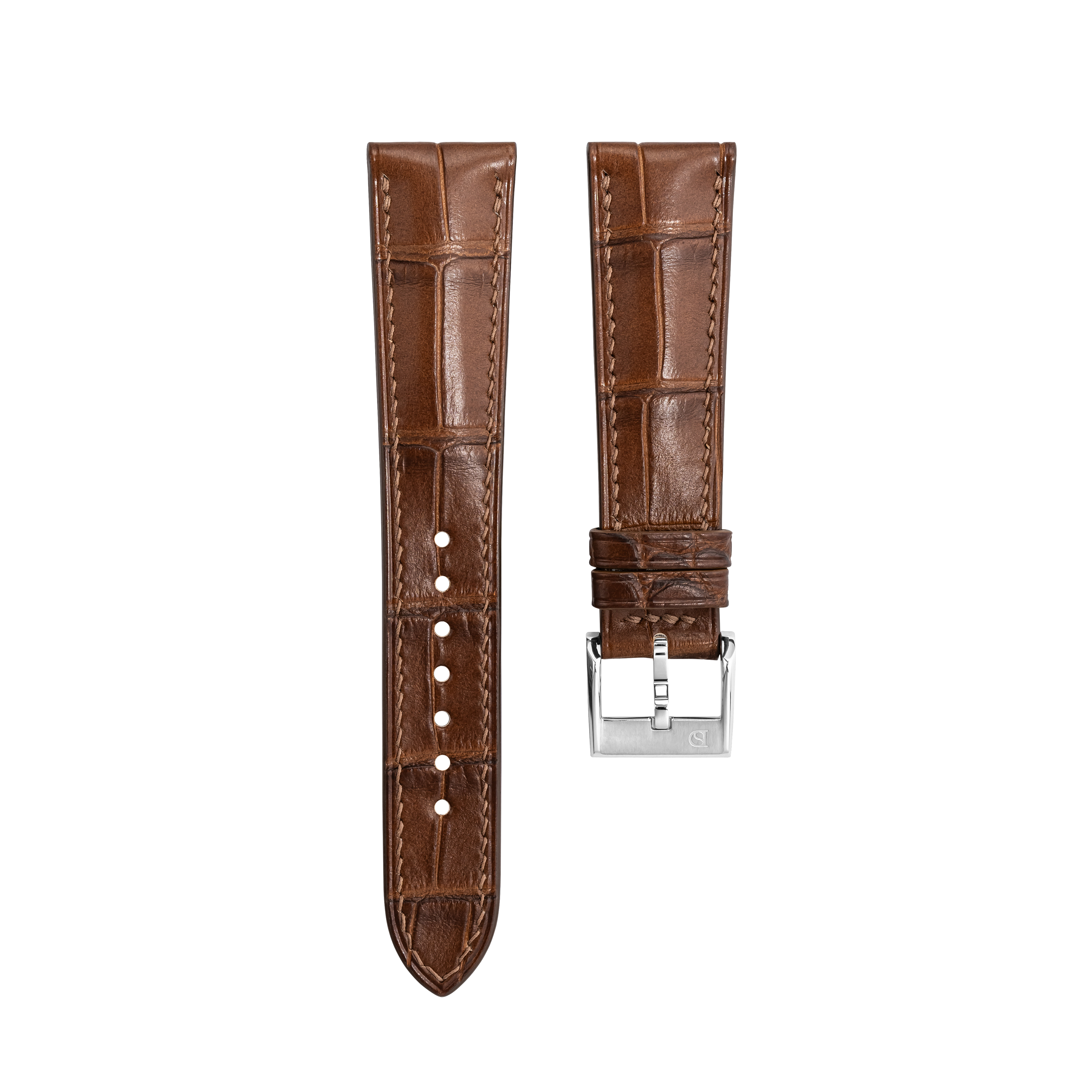 Alligator Signature Strap Matte Cognac by Delugs